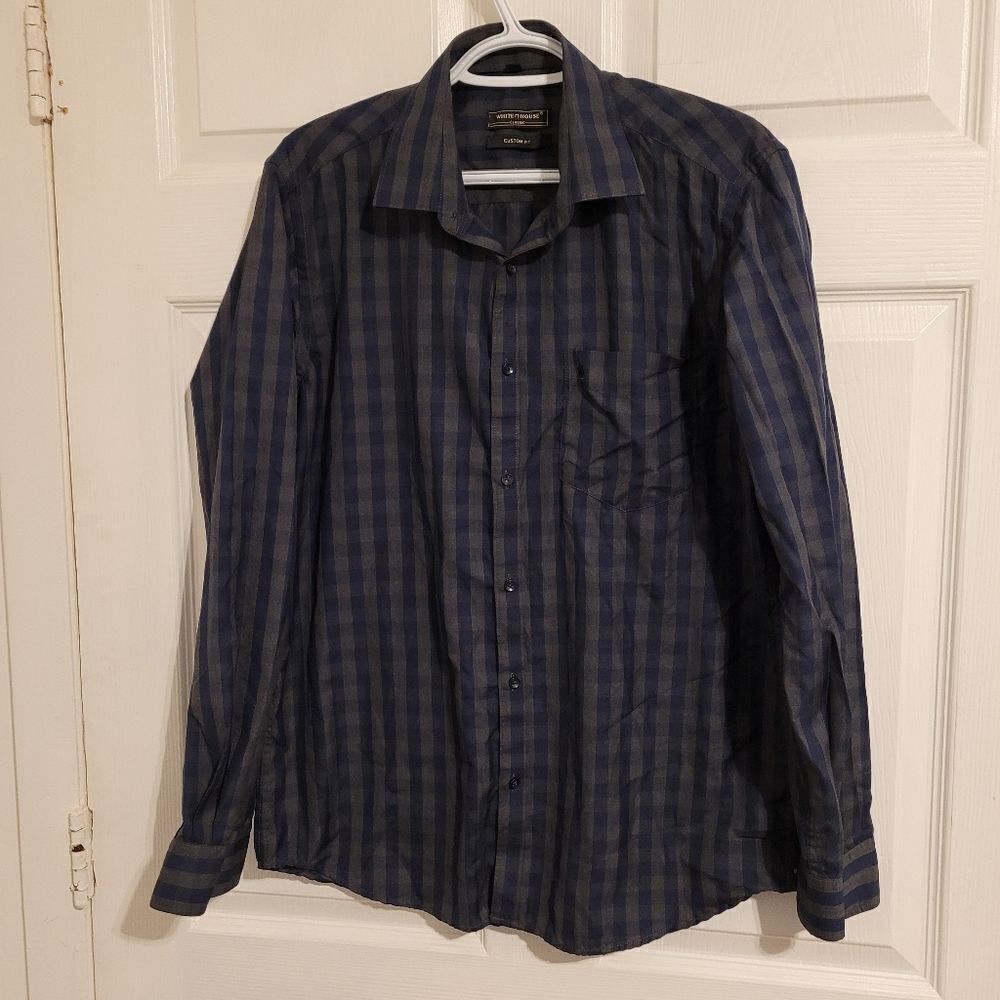 White House Classic custom fit‎ men's long sleeve button up shirt